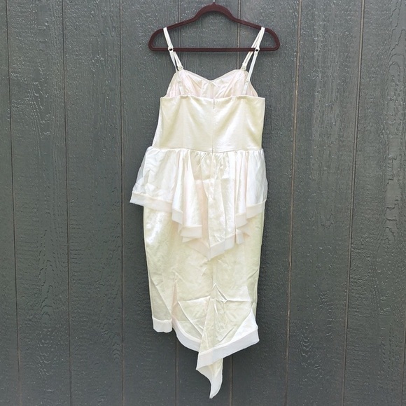 Isabel Toledo Ivory Peplum Dress size 16 NWT - Picture 4 of 12
